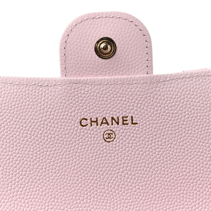 Chanel Caviar Quilted Large Gusset Flap Wallet Light Pink 6 of 9