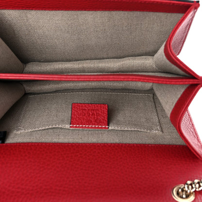 Gucci Dollar Calfskin Small Interlocking G Shoulder Bag Red 5 of 12