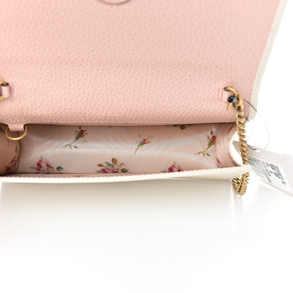 Gucci Calfskin GG Marmont Bow Chain Wallet White 4 of 8