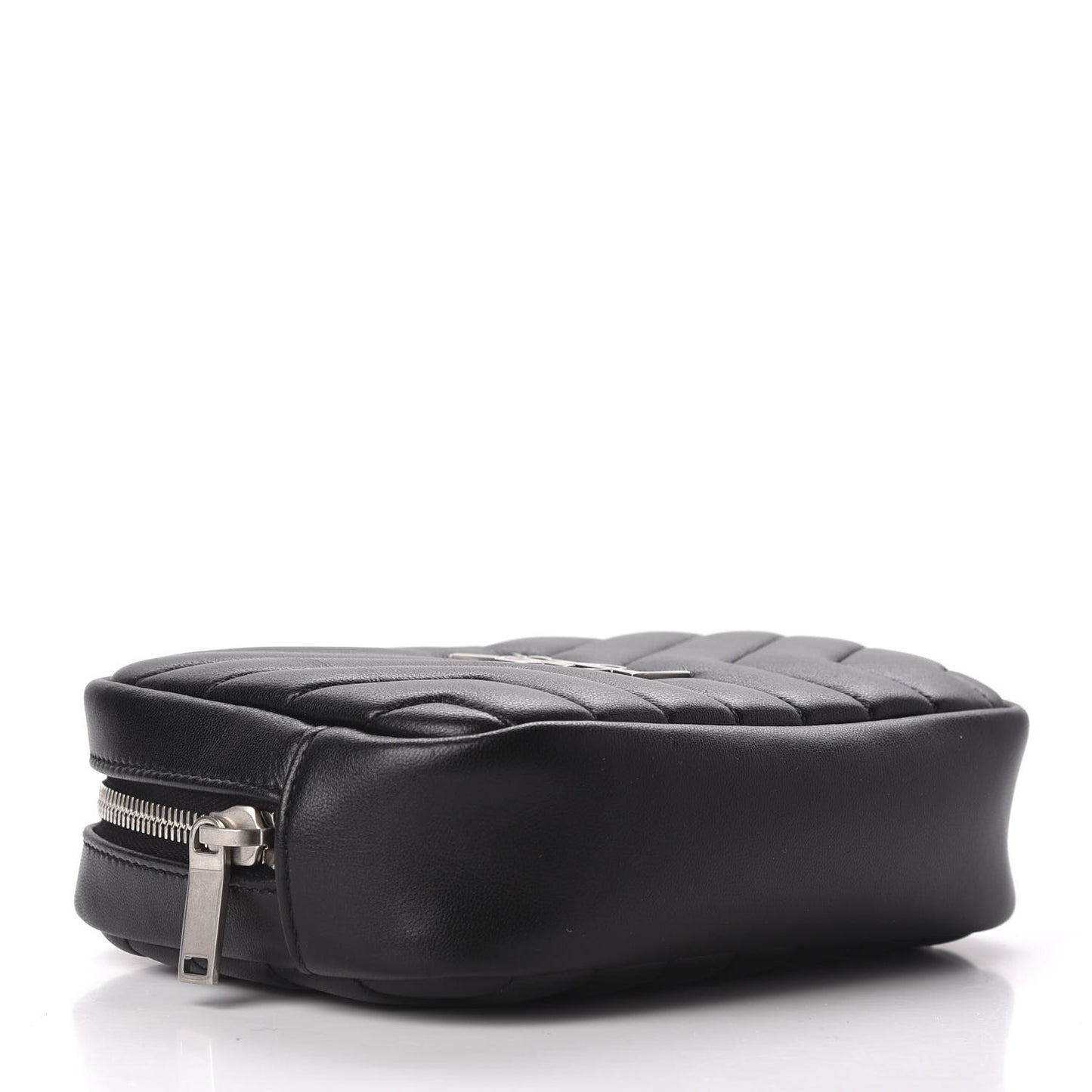 Lambskin Y Quilted Monogram Loulou Cosmetic Case Black
