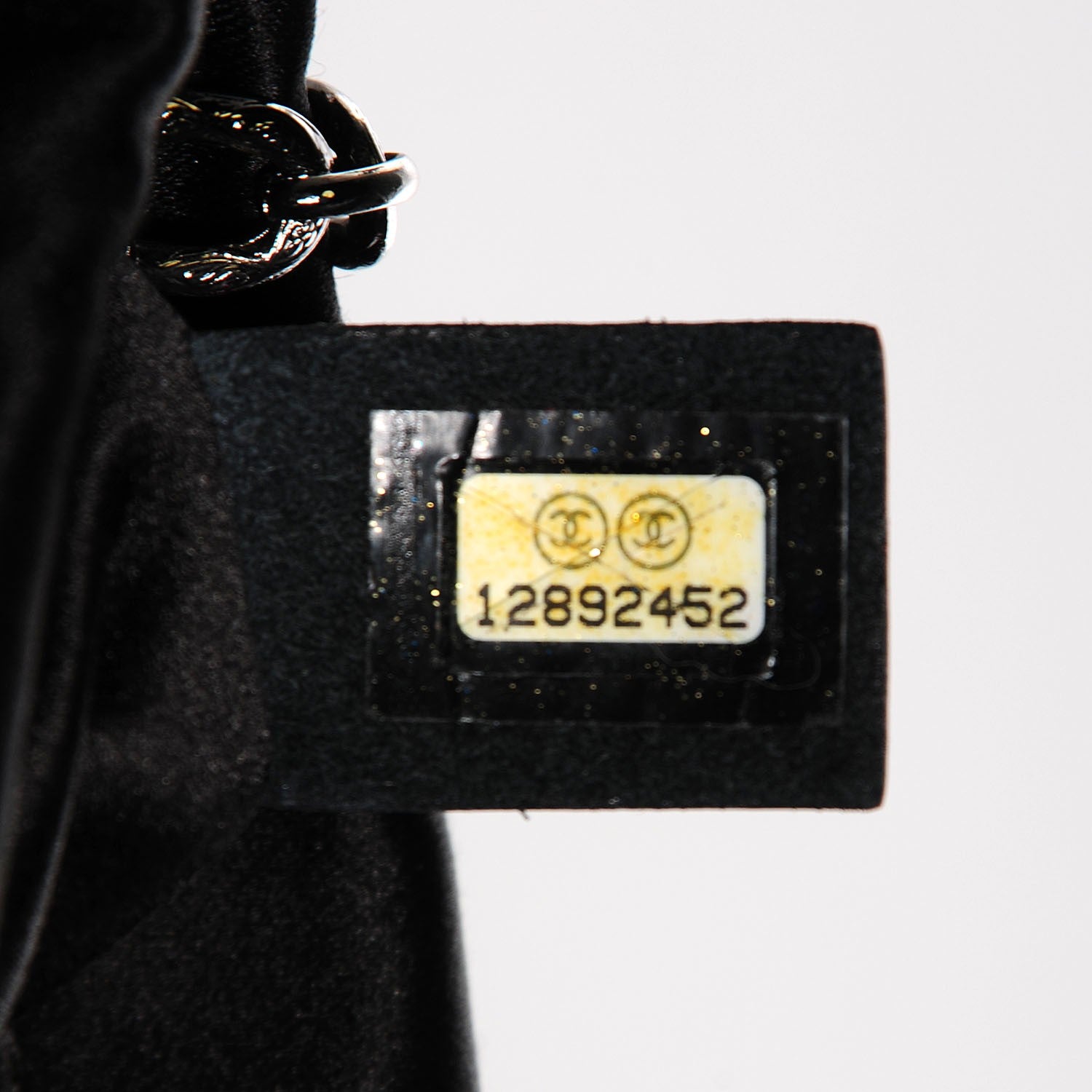 Chanel Satin Diamante Evening Clutch Bag Black 7 of 7
