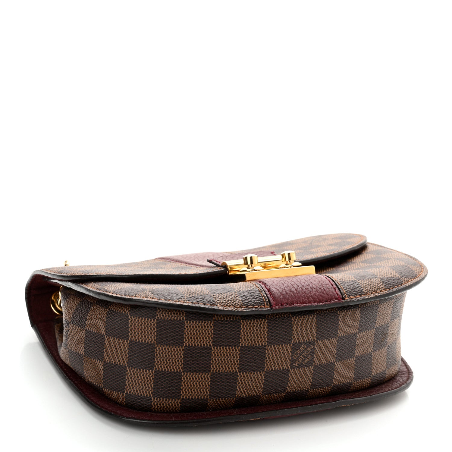 Louis Vuitton Damier Ebene Cuir Taurillon Wight Bordeaux 4 of 12