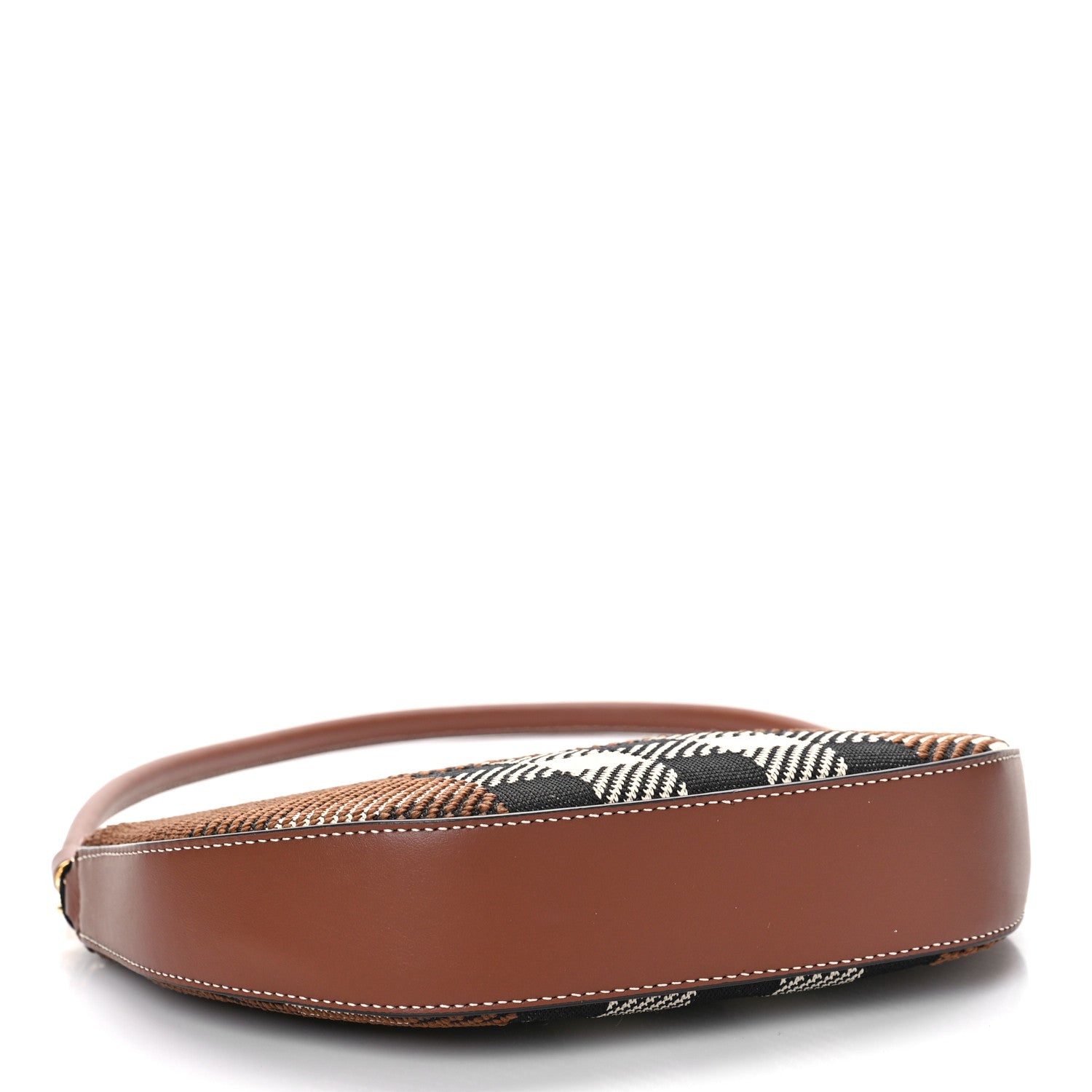 Burberry Canvas Calfskin Check Knitted Small Olympia Birch Brown 4 of 8