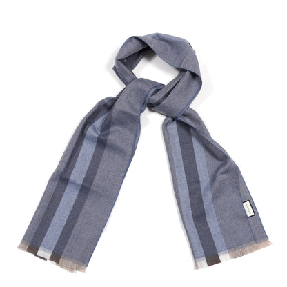 Gucci Wool Web Navas Scarf Blue Grey 1 of 4