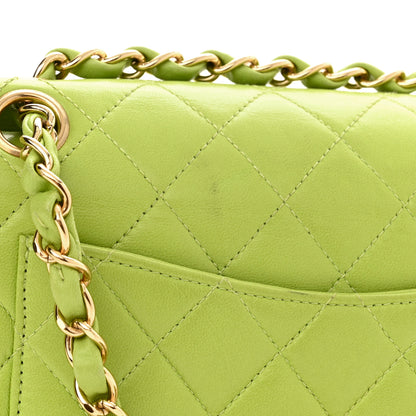 Chanel Lambskin Quilted Small Double Flap Green 13 of 13
