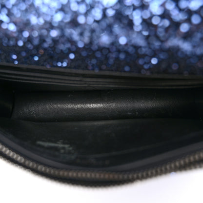 Saint Laurent Metallic Glitter Classic Monogram Kate Tassel Chain Wallet North Sea 5 of 14