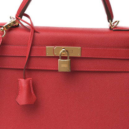 Hermes Epsom Kelly Sellier 32 Rouge Casaque 8 of 13