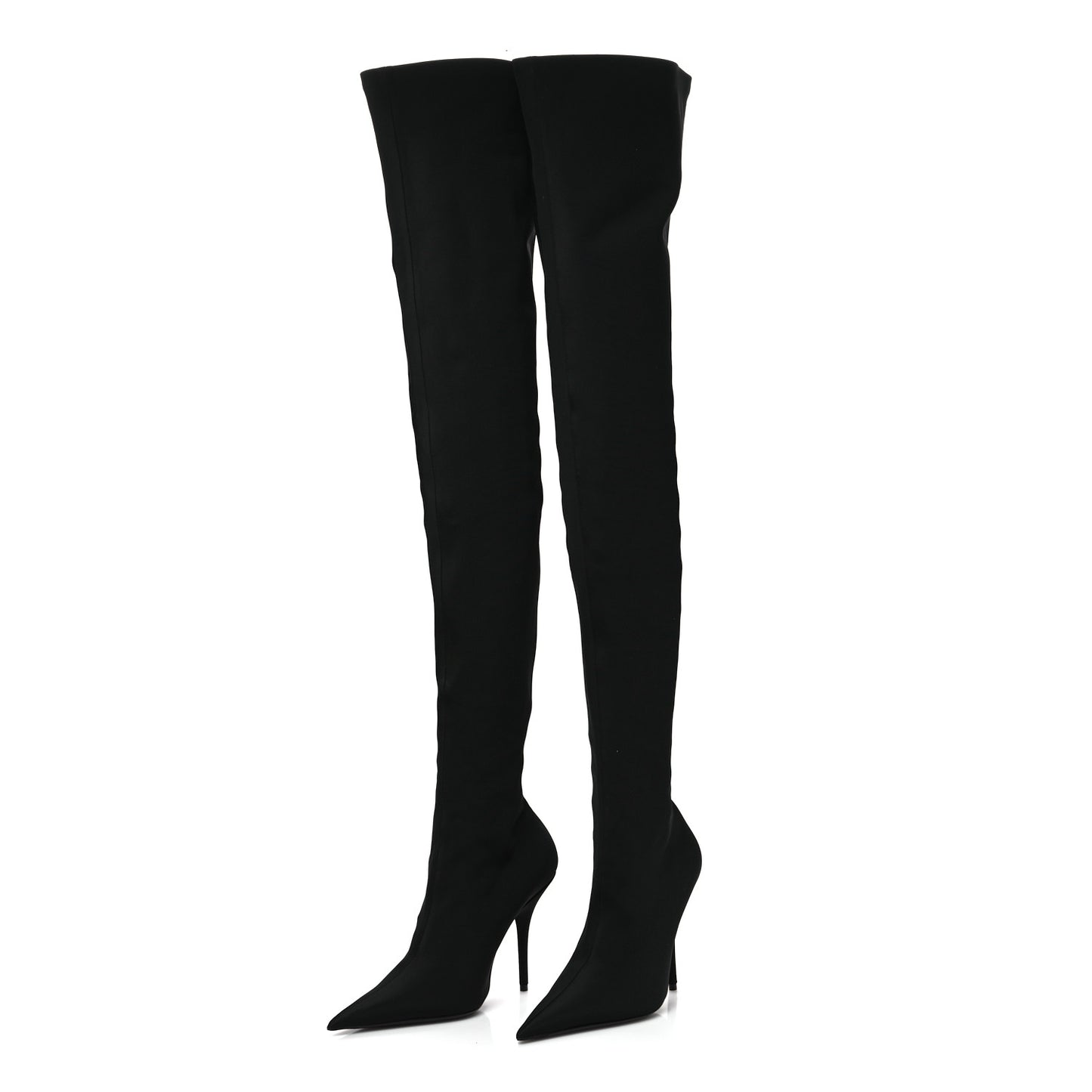 Spandex Pointed Toe Knife 110MM Thigh High Boots 39 Black