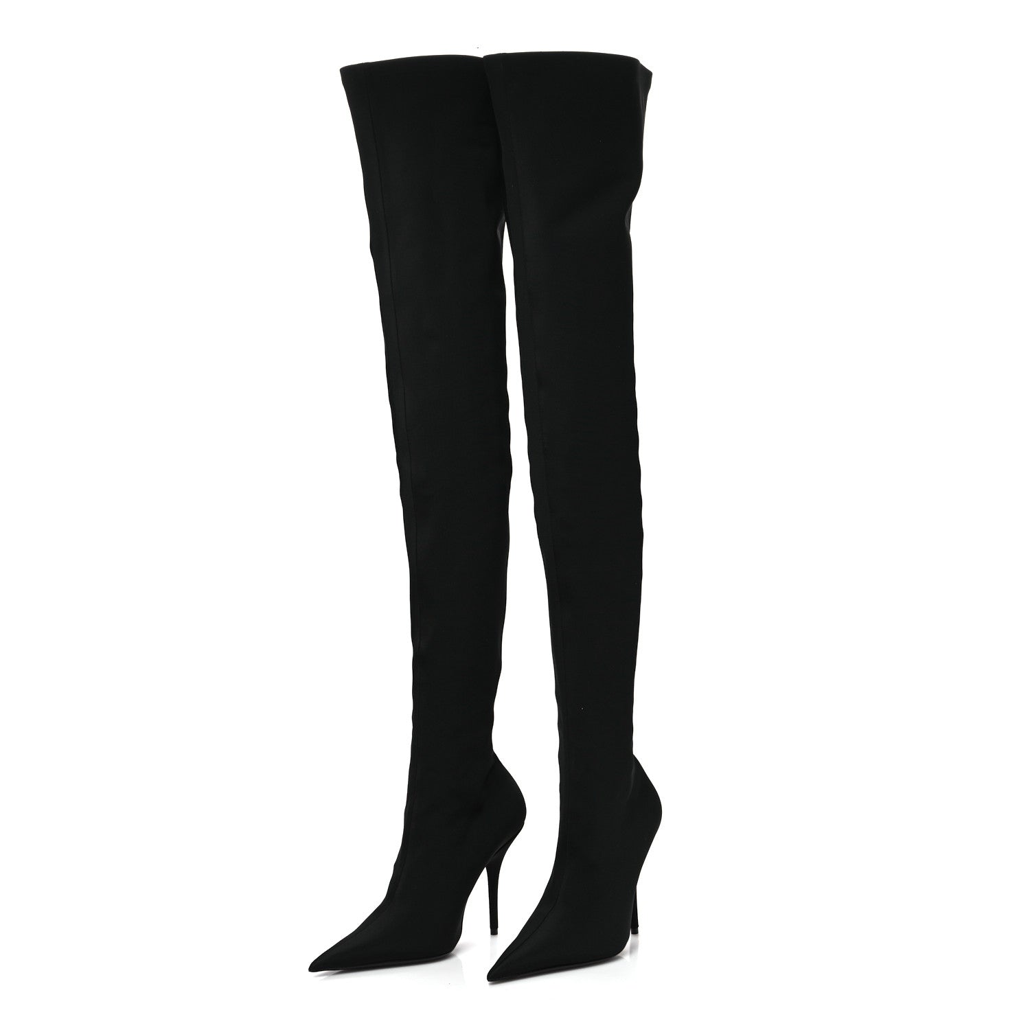 Balenciaga Spandex Pointed Toe Knife 110MM Thigh High Boots 39 Black 3 of 8