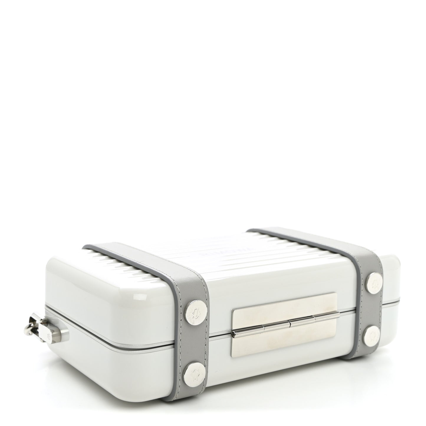 Gloss Polycarbonate Personal Cross-Body Bag White Grey
