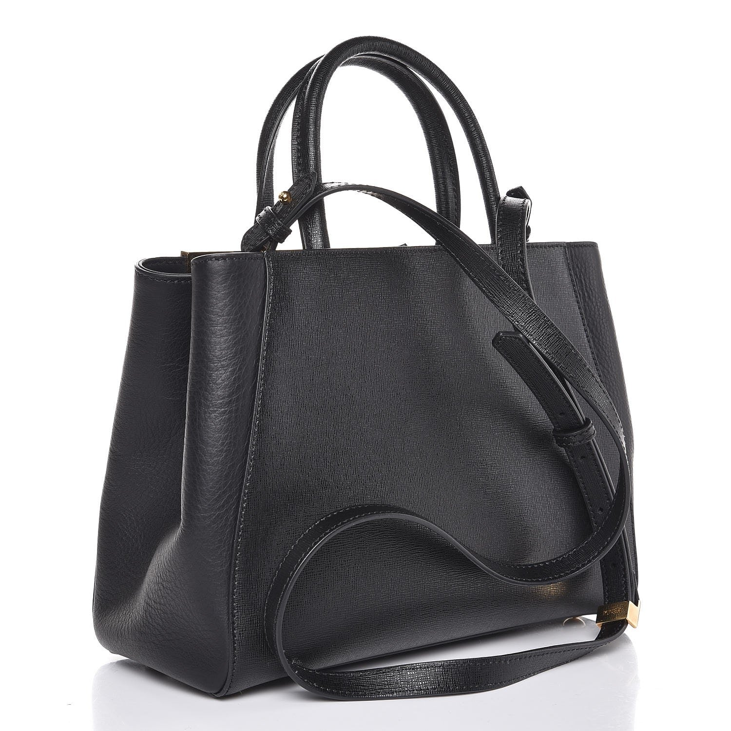 Fendi Vitello Elite Petite 2Jours Tote Black 3 of 9