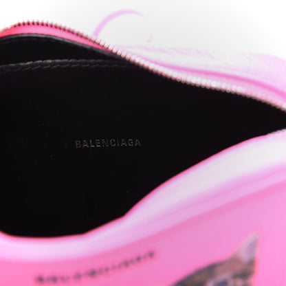 Balenciaga Calfskin Kittens Logo XS Everyday Camera Bag Acid Pink 8 of 9