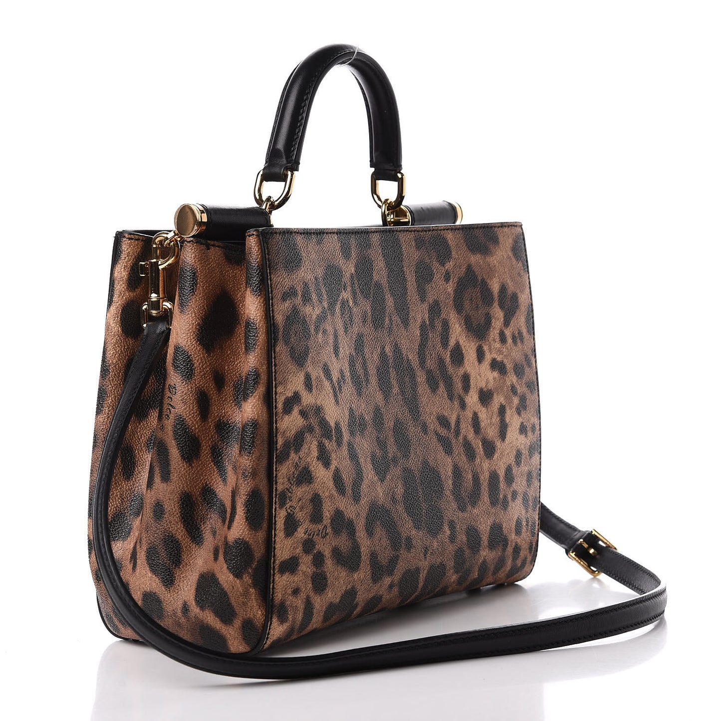 Dauphine Leopard Print Medium Miss Sicily Shopper Tote Naturale