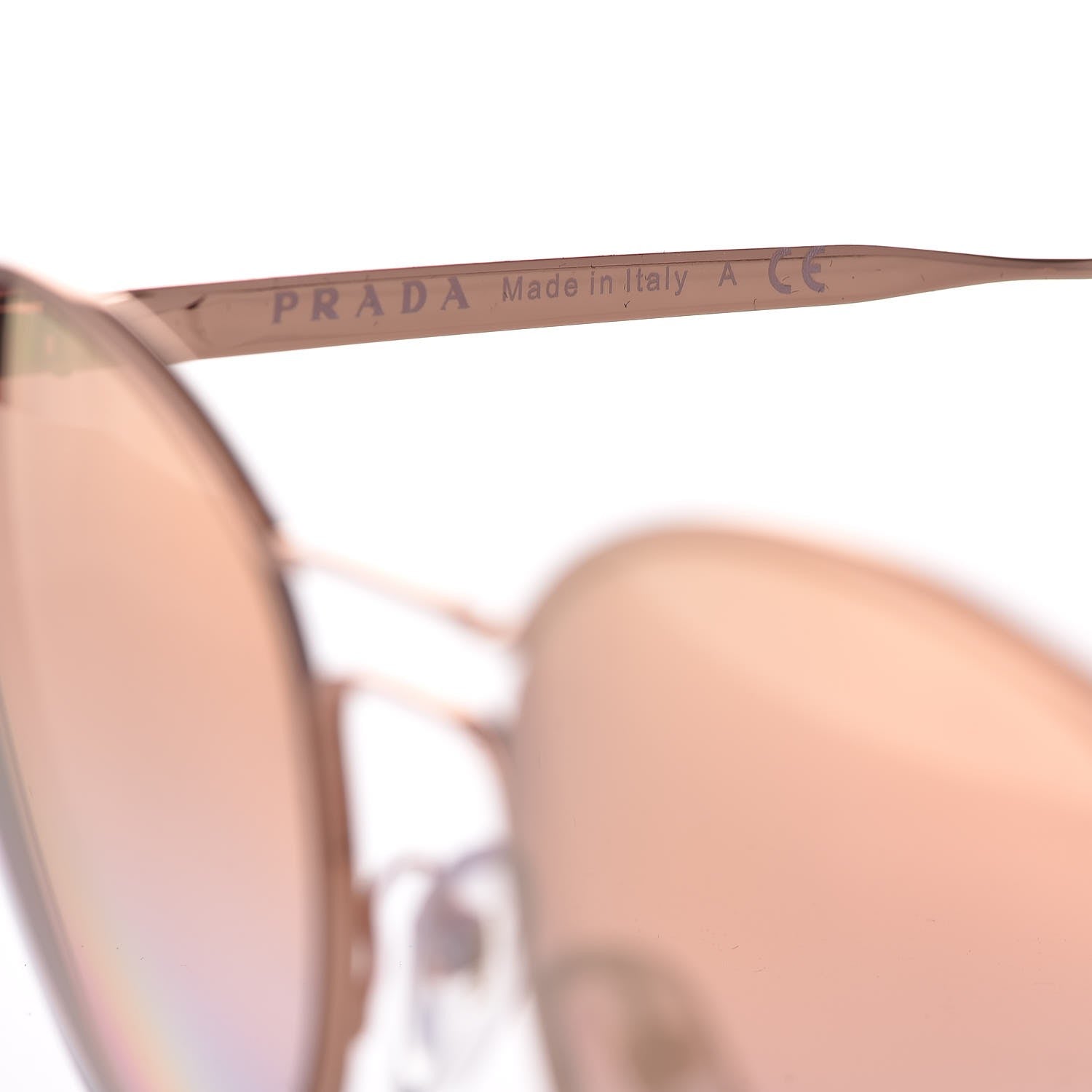Prada Mirrored Cinema Sunglasses SPR 62S Rose Gold 5 of 7