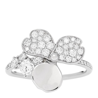 Tiffany Platinum Diamond Paper Flowers Mixed Cluster Ring 53 6.5 1 of 6