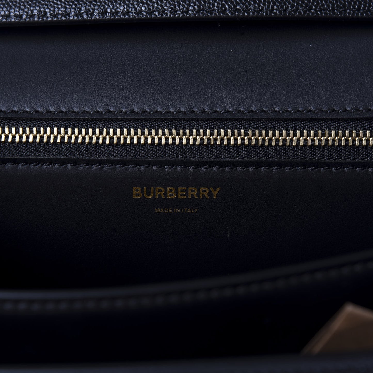 Grained Calfskin Medium TB Bag Black