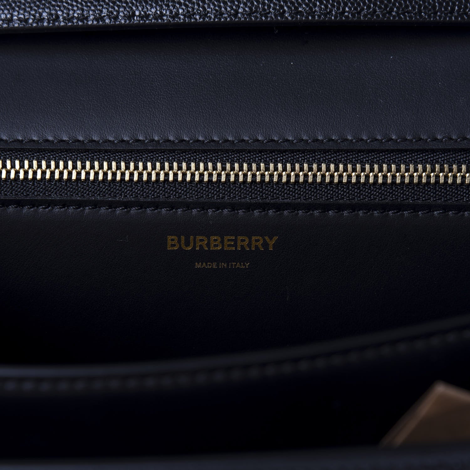 Burberry Grained Calfskin Medium TB Bag Black 7 of 8