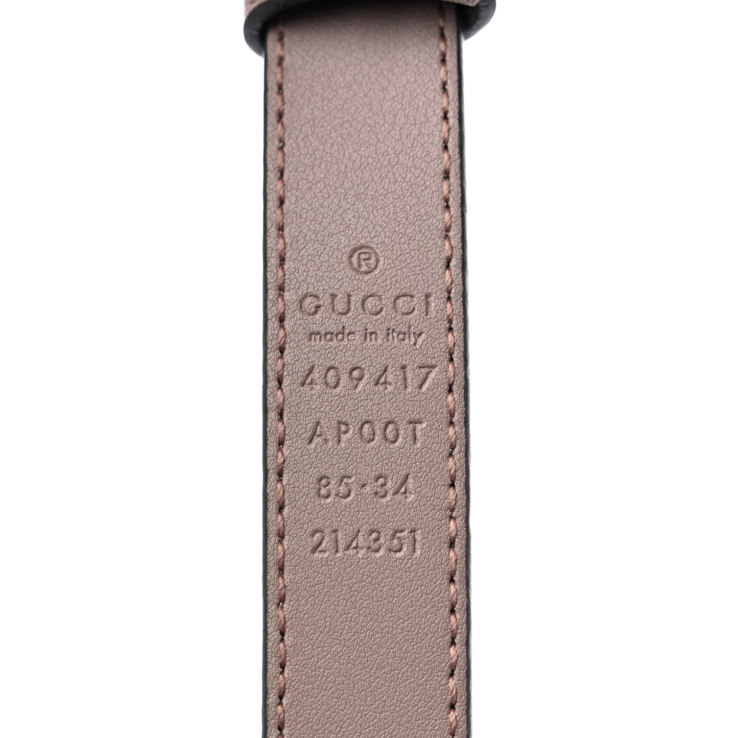 Calfskin Double G 20mm Belt 85 34 Porcelain Rose