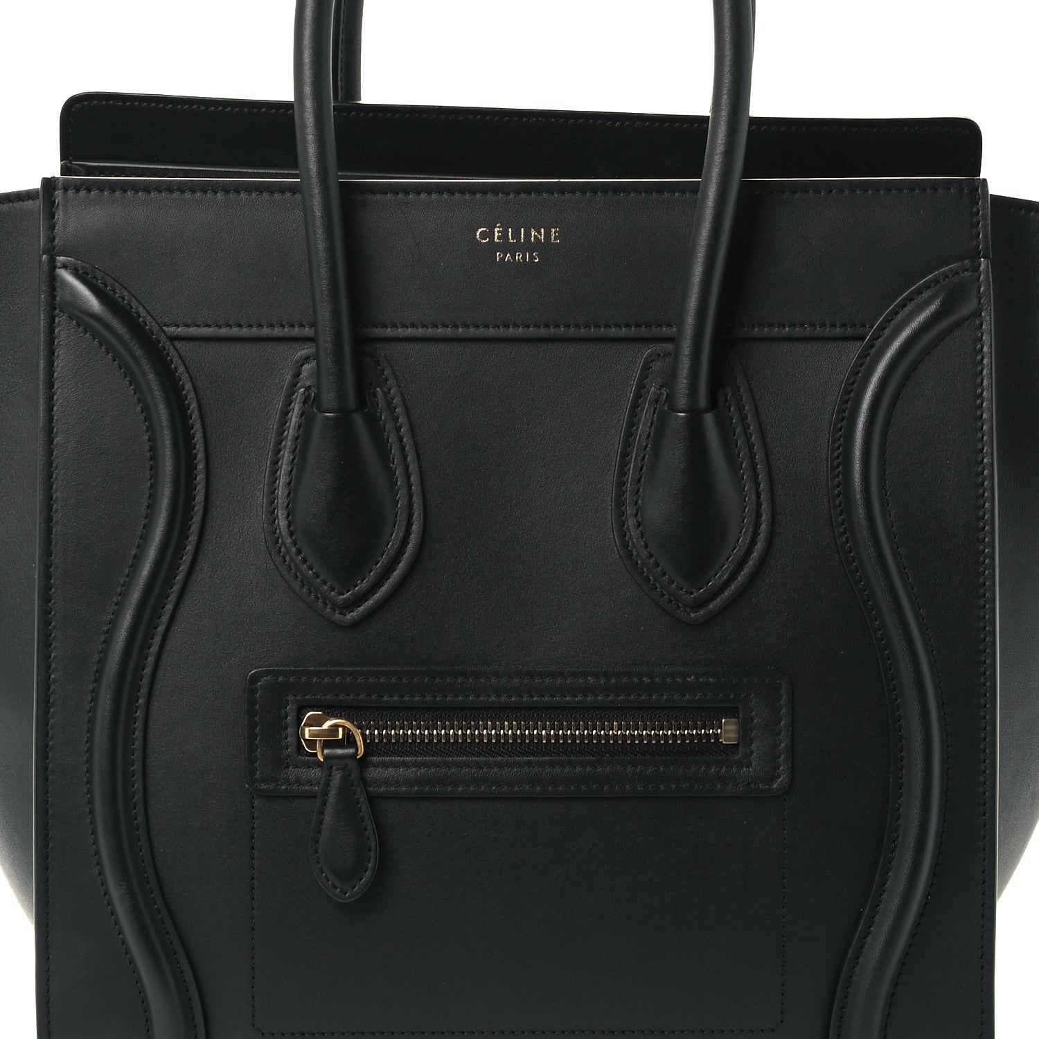 Celine Smooth Calfskin Micro Luggage Black 7 of 9