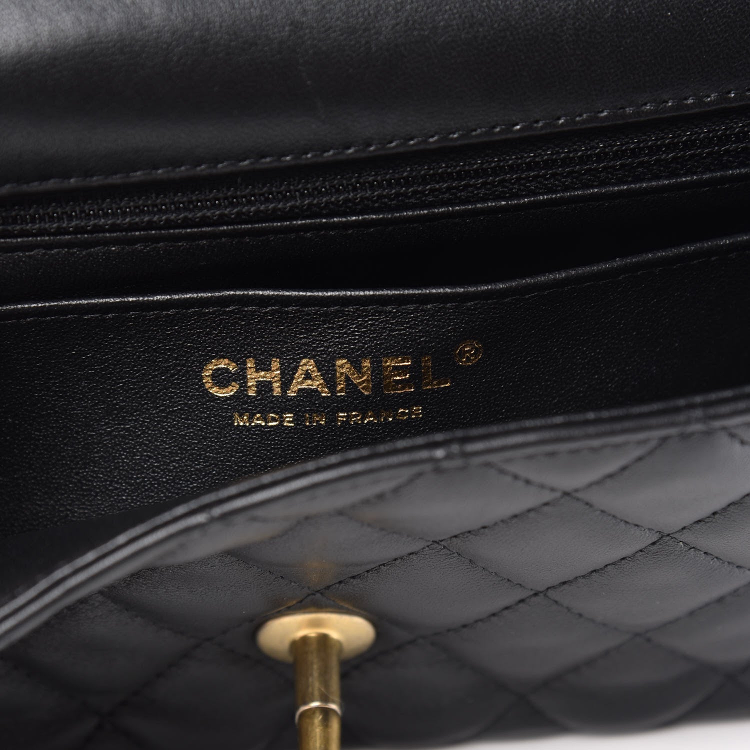Chanel Lambskin Quilted Mini Rectangular Flap Black 6 of 15