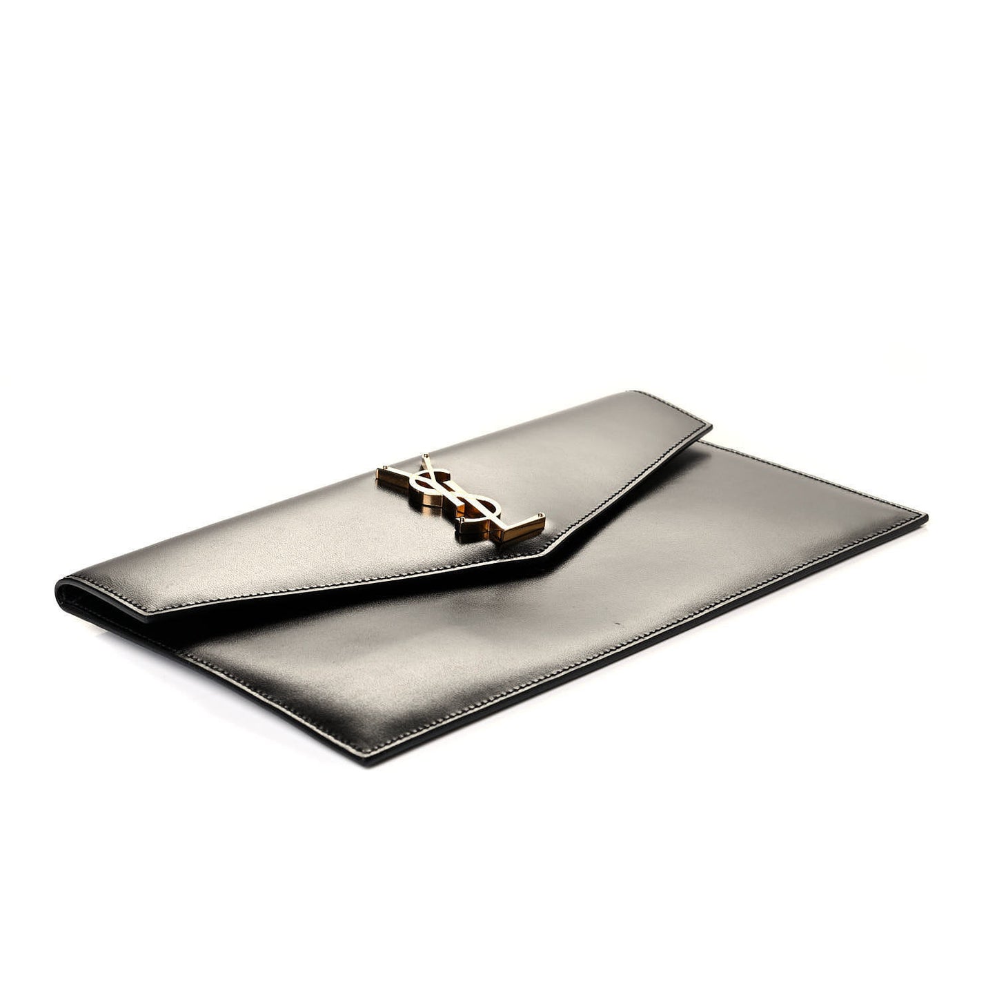 Smooth Shiny Calfskin Monogram Uptown Pouch Black