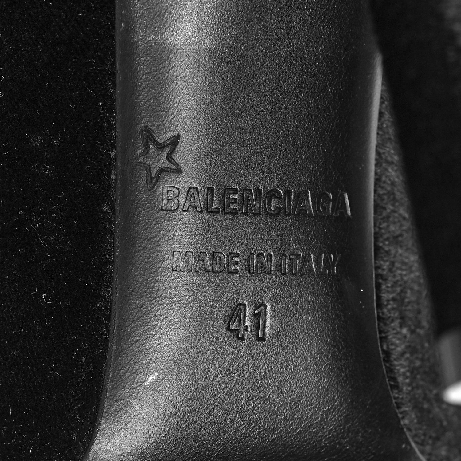 Balenciaga Velvet Spandex Extreme Pointed Toe Knife Ankle Boots 41 Black 6 of 6
