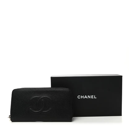 Chanel Caviar Large Timeless CC Zip Around Wallet Black 8 of 8