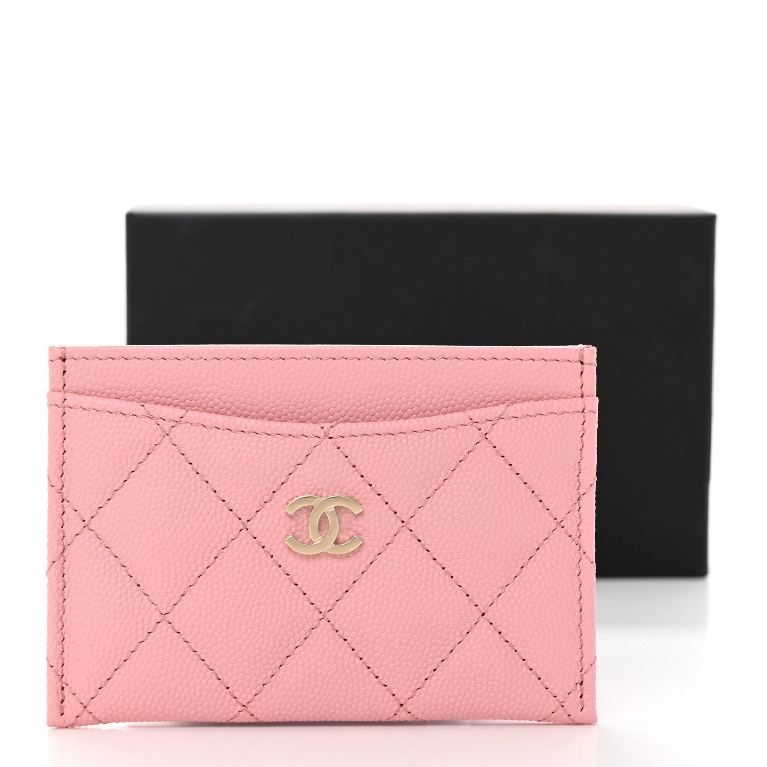 Chanel Caviar Quilted Card Holder Light Pink 9 of 9