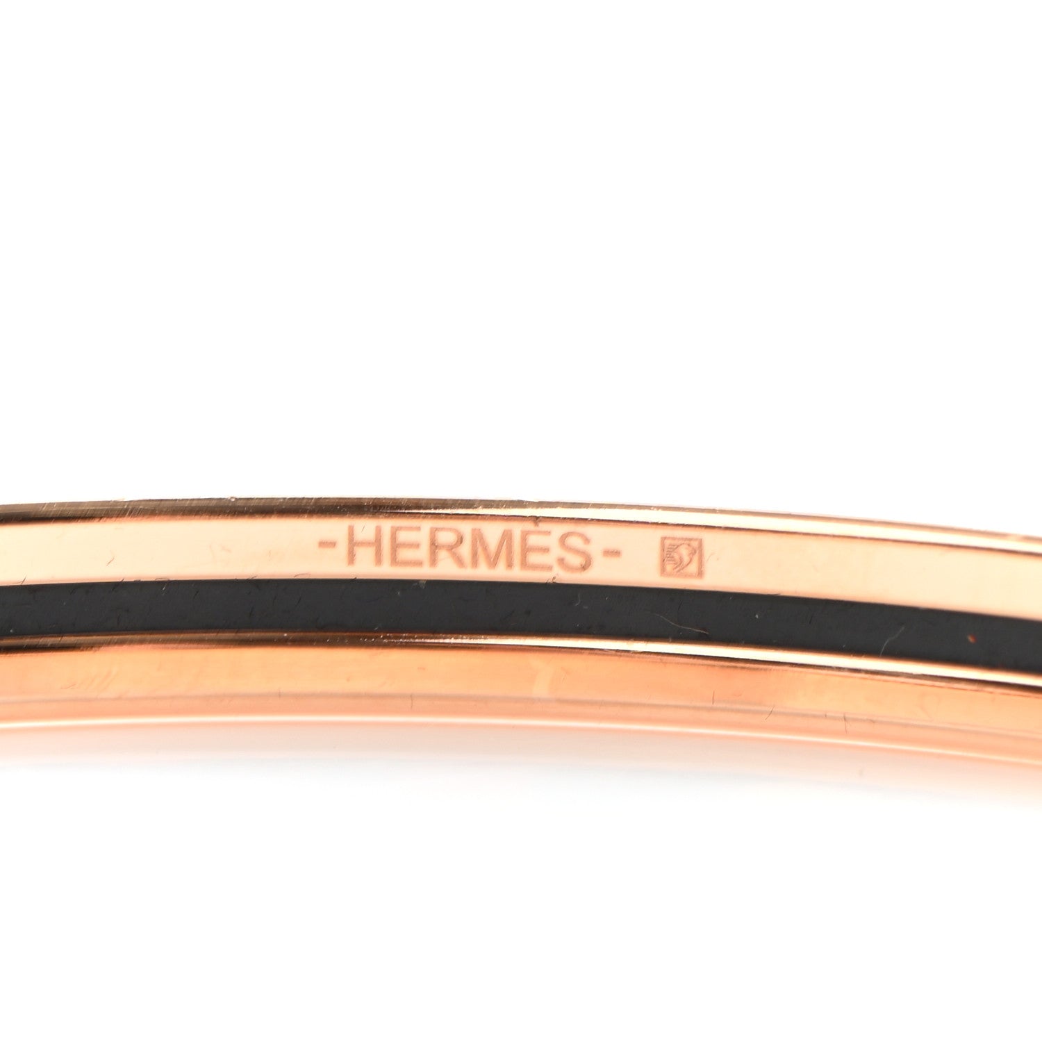 Hermes Enamel Printed Extra Narrow Bracelet 65 4 of 5
