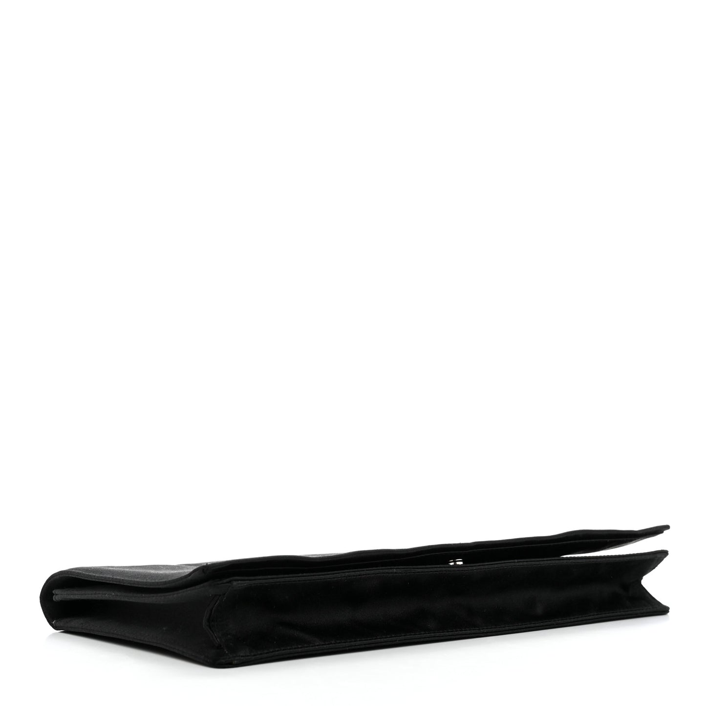 Satin Pochette Clutch Black