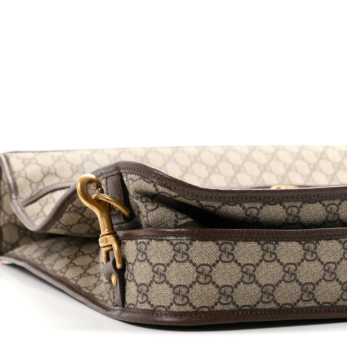 GG Supreme Monogram Textured Dollar Calfskin Web Ophidia Savoy Garment Bag Beige Ebony New Acero