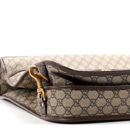 Gucci GG Supreme Monogram Textured Dollar Calfskin Web Ophidia Savoy Garment Bag Beige Ebony New Acero 9 of 10