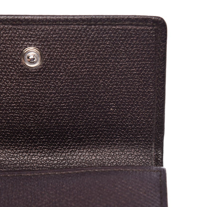 Chanel Grained Calfskin CC Button Compact Wallet Dark Brown 14 of 17