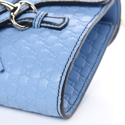 Gucci Soft Microguccissima Mini Emily Chain Shoulder Bag Mineral Blue 9 of 13