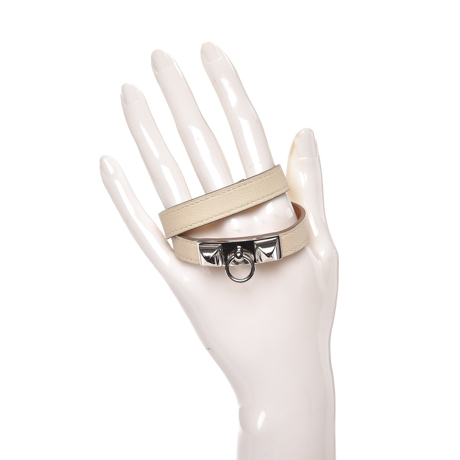 Hermes Swift Rivale Double Tour Bracelet XS Craie 2 of 6