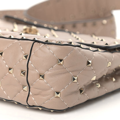 Valentino Garavani Nappa Medium Rockstud Spike Shoulder Bag Poudre 8 of 12