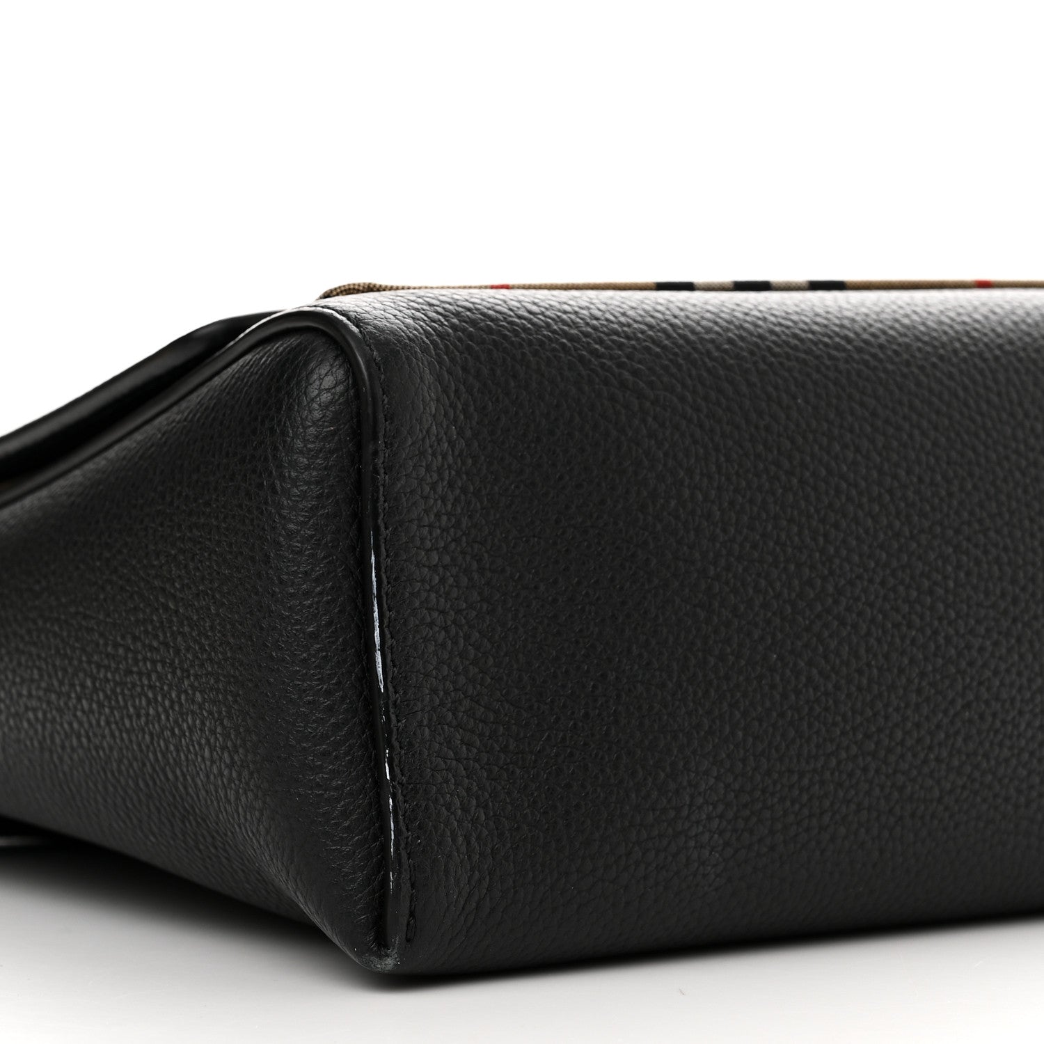 Burberry Grainy Calfskin Vintage Check Note Crossbody Bag Black 9 of 11
