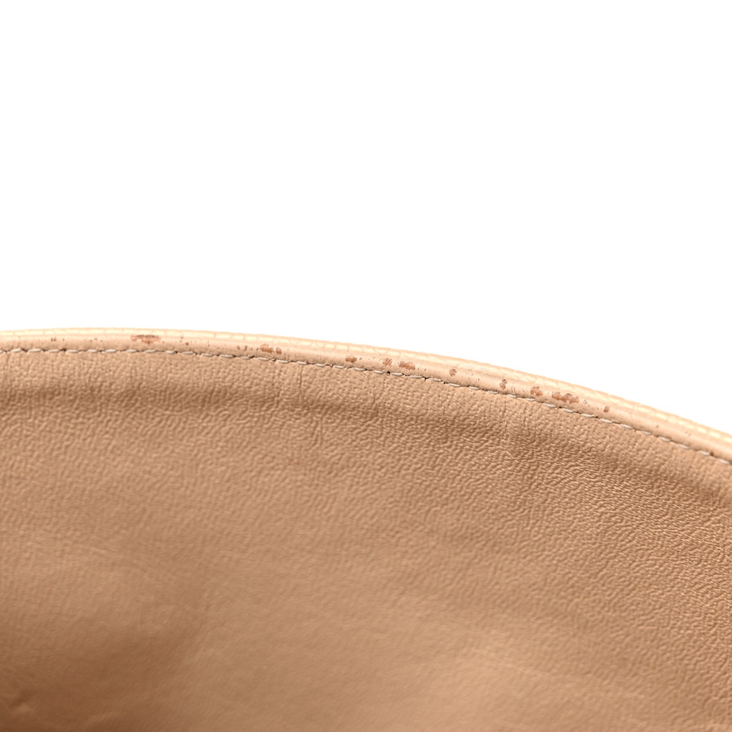 Caviar Quilted Medium Double Flap Beige