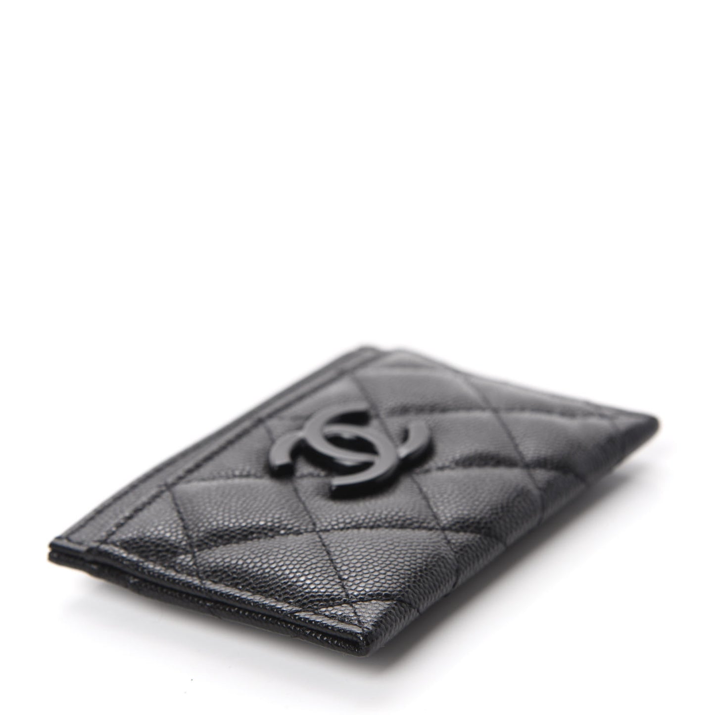 Caviar Quilted My Everything Card Holder Black