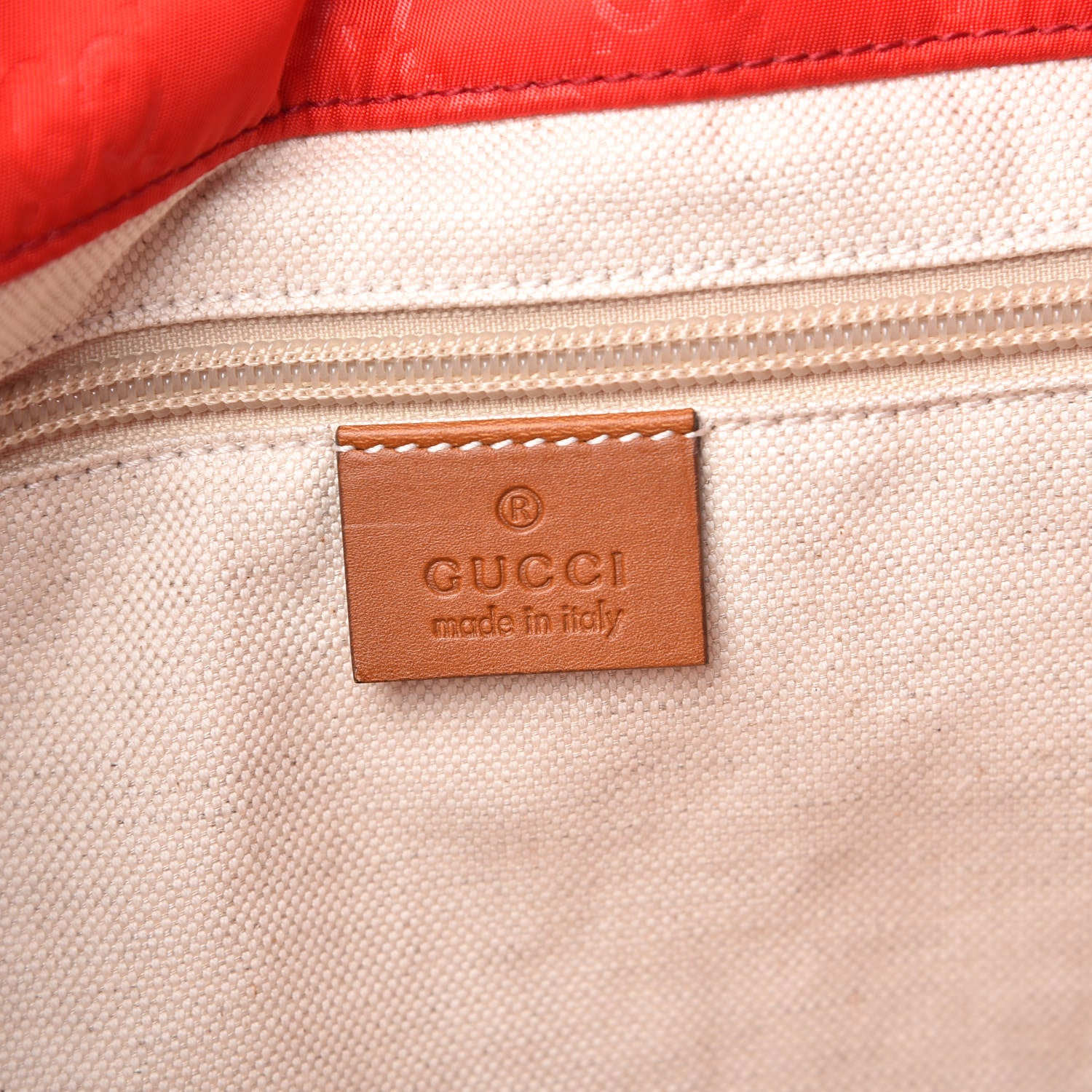 Gucci Nylon Monogram Medium Tote Red 6 of 13