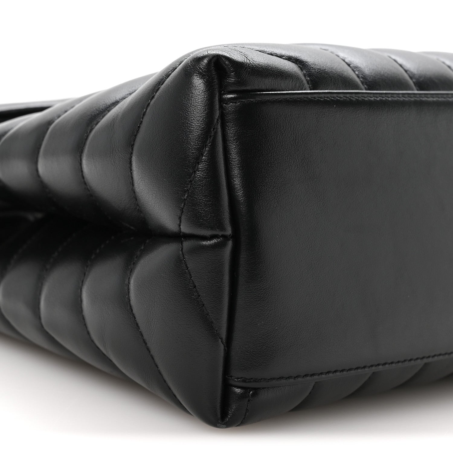 Saint Laurent Calfskin Y Quilted Monogram Medium Loulou Chain Satchel Black 9 of 12