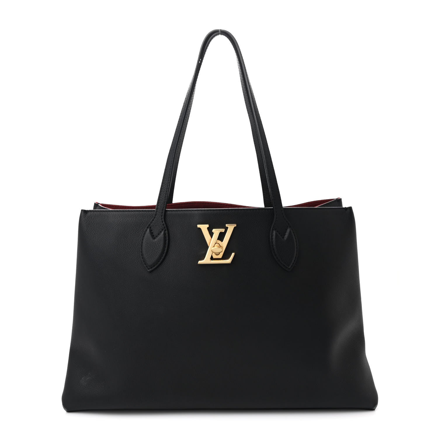 Louis Vuitton Grained Calfskin Lockme Shopper Black 1 of 14