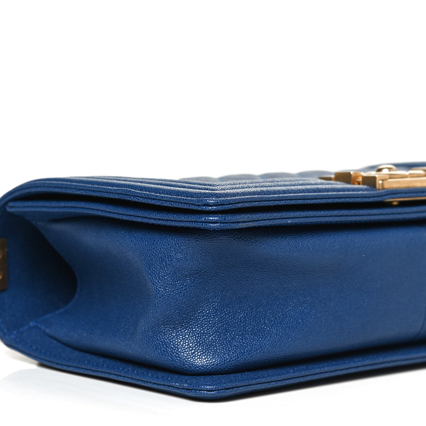 Caviar Quilted Medium Boy Flap Blue