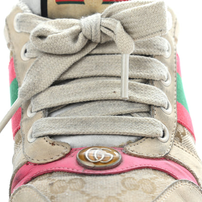 Gucci GG Monogram Calfskin Web Womens Screener Sneakers 35 New Sand Dusty Milk Pink 12 of 22