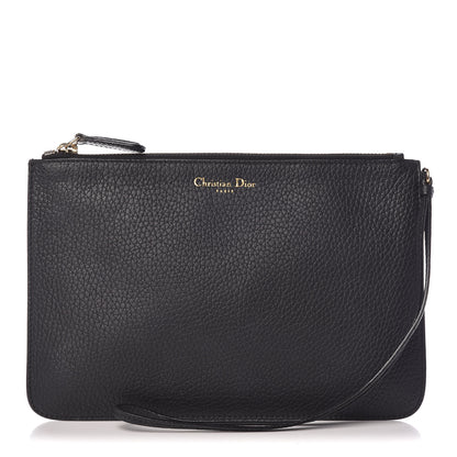 Christian Dior Bullcalf Diorissimo Pouch Black 1 of 12