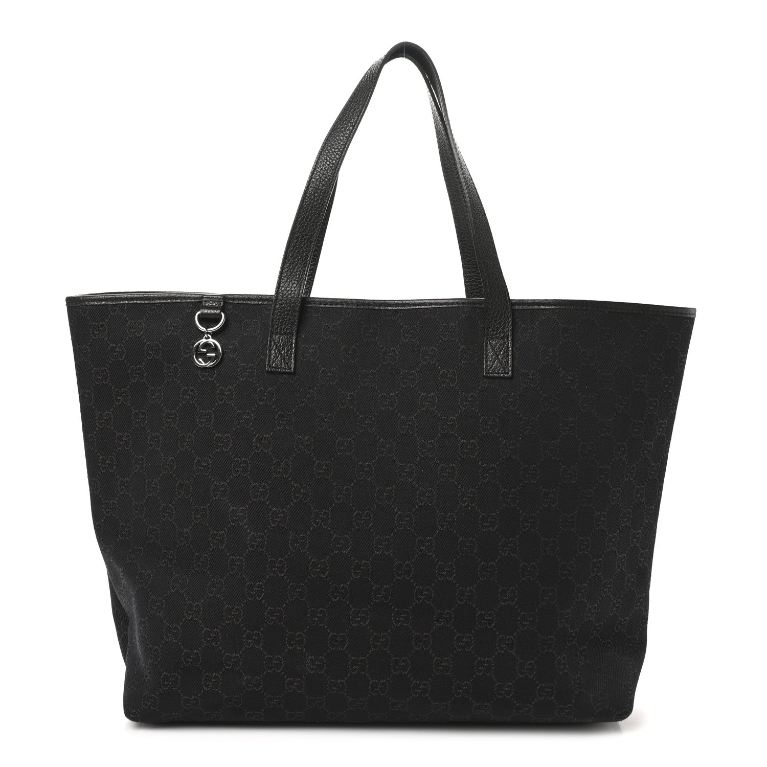 Gucci Monogram Denim Large Tote Dark Brown 1 of 10