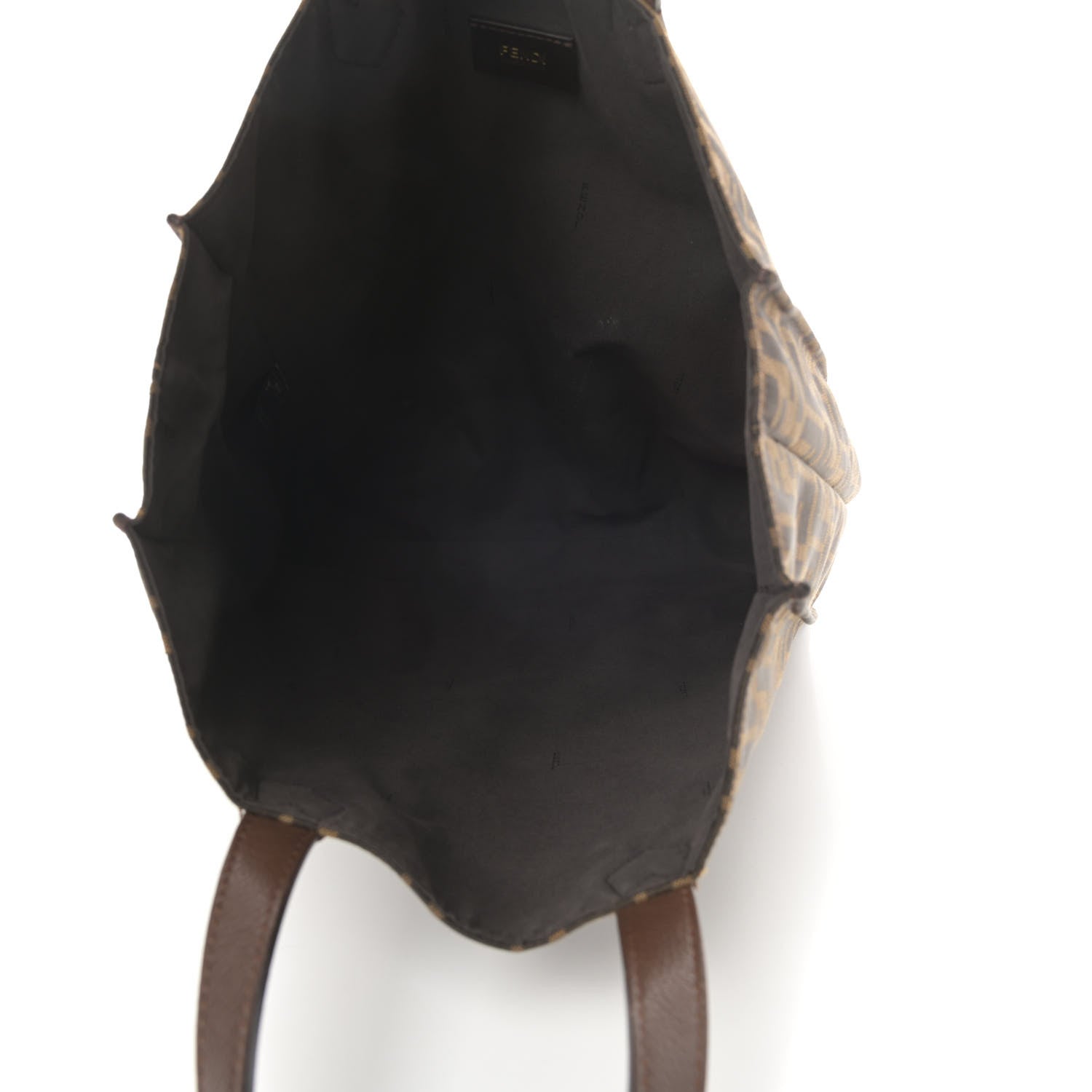 Fendi Zucca Vitello Artic Special Shopping Tote Tobacco Castagna 5 of 16