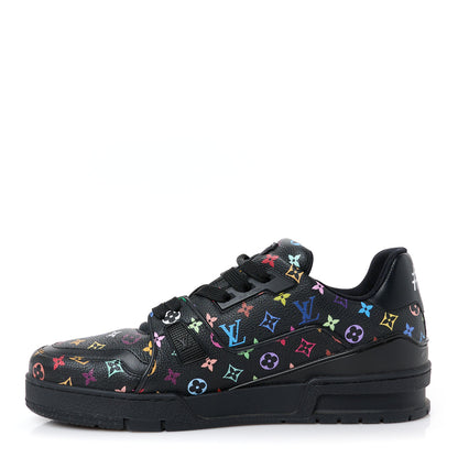 Louis Vuitton LV X TM Calfskin Monogram Multicolor Womens LV Trainer Sneakers 40 Black 1 of 10
