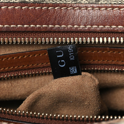 Gucci GG Supreme Monogram Cuoio Toscano Small Boston Beige Ebony Cuir 8 of 11