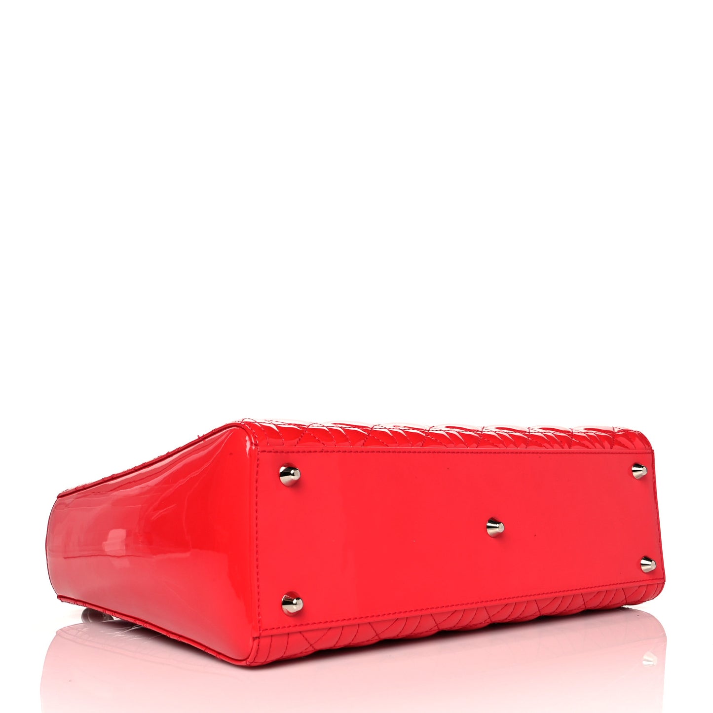 Patent Cannage Large Lady Dior Red
